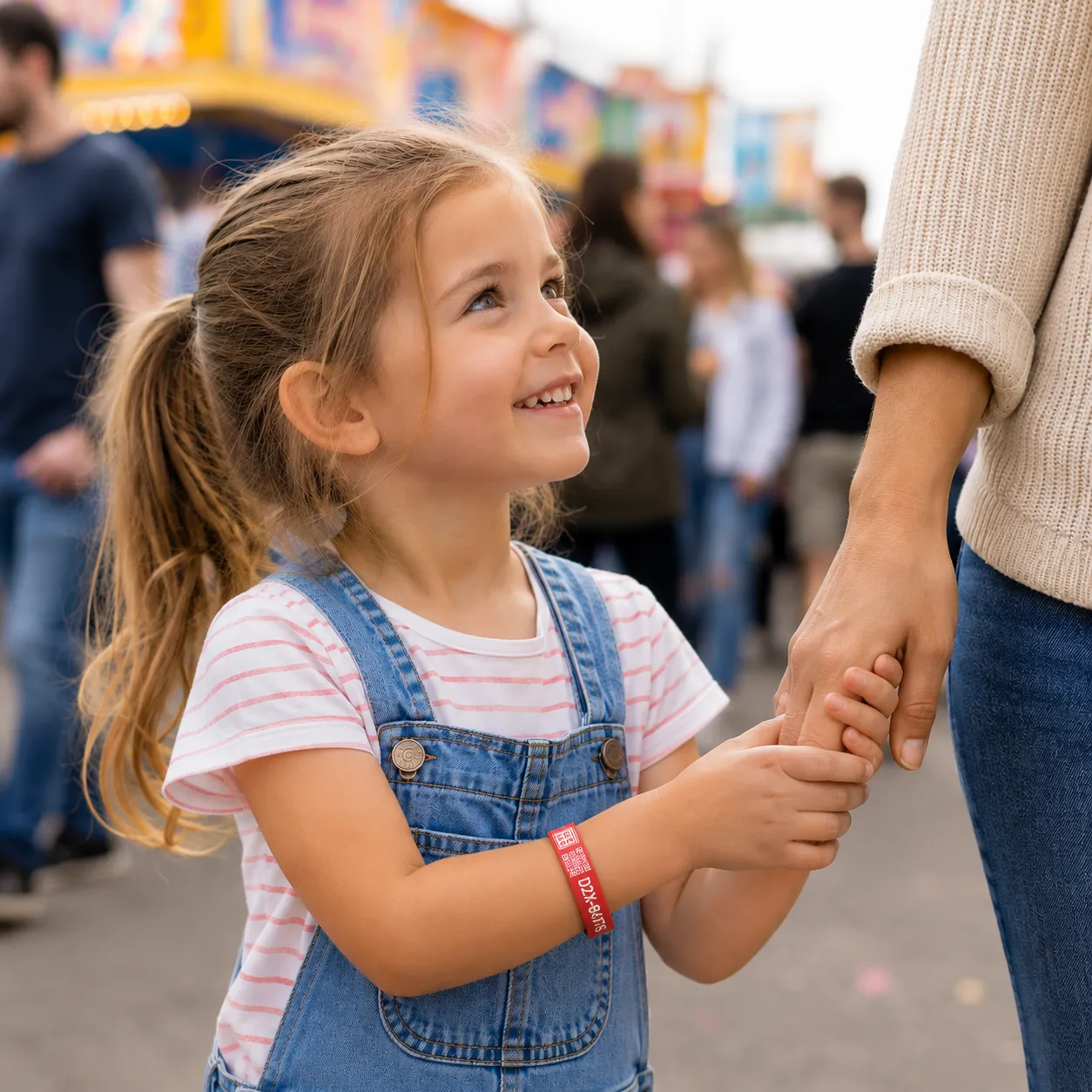 ICE Jar silicone wristband worn by a child